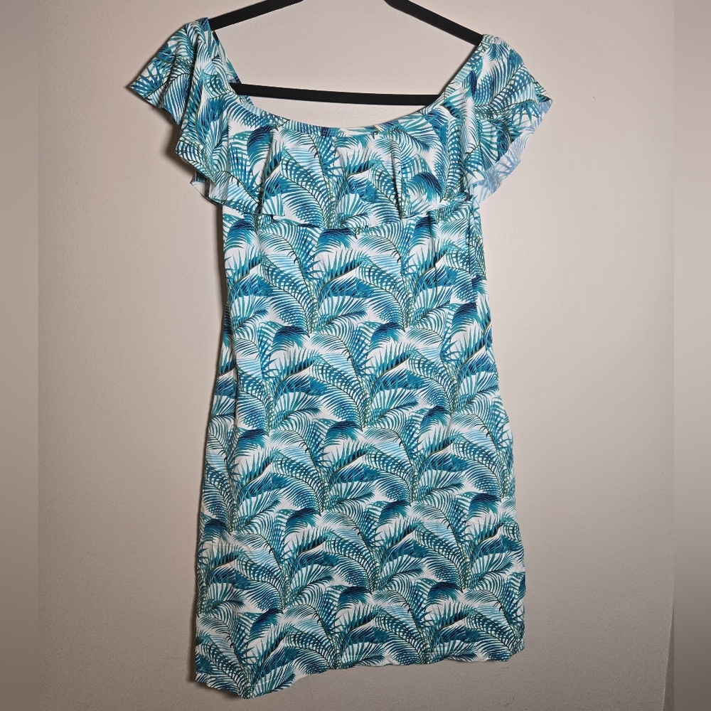 Tommy Bahama Amongst The Fronds off the shoulder summer dress S/P
